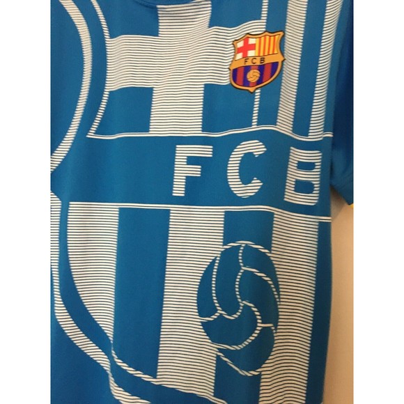 CB Barca Men's Graphic Print Short Sleeve Soccer Jersey Shirt Size Large - Picture 5 of 10